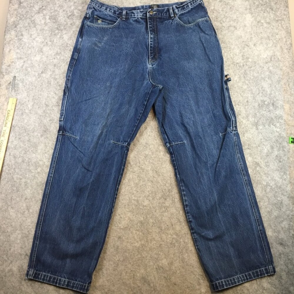 Vintage Rocawear Jeans 42x34 90s Baggy Urban Carpenter Medium Wash Hip Hop Blue